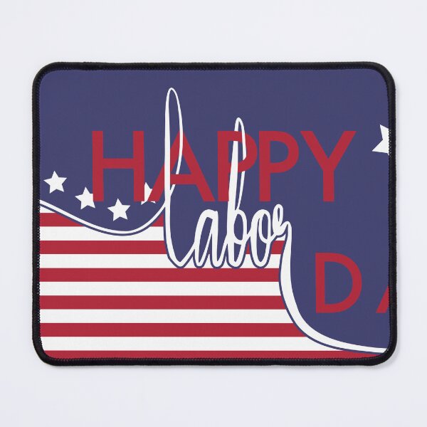 Item preview, Happy Labor Day with USA Flag Illustration designed and sold by RED by Arcanum Studio.