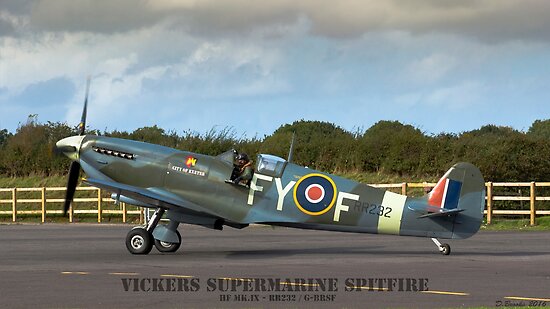 "VICKERS SUPERMARINE SPITFIRE HF MK.IX - RR232 / G-BRSF (PRINTS ...