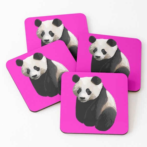 Item preview, Shocking Pink - Realistic Giant Panda Illustration designed and sold by Amanda Roos.