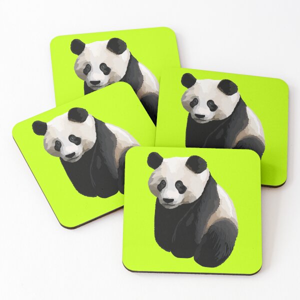 Item preview, Bright Lime Green - Realistic Giant Panda Illustration designed and sold by Amanda Roos.