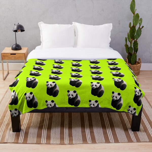 Item preview, Bright Lime Green - Realistic Giant Panda Illustration designed and sold by Amanda Roos.