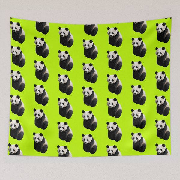 Item preview, Bright Lime Green - Realistic Giant Panda Illustration designed and sold by Amanda Roos.