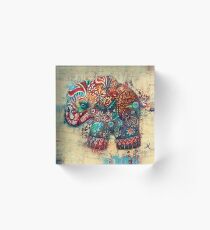vintage elephant Acrylic Block