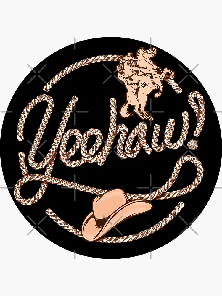 Yeehaw Cowboy Lasso Lariat Rope Sticker for Sale by 7thCrown