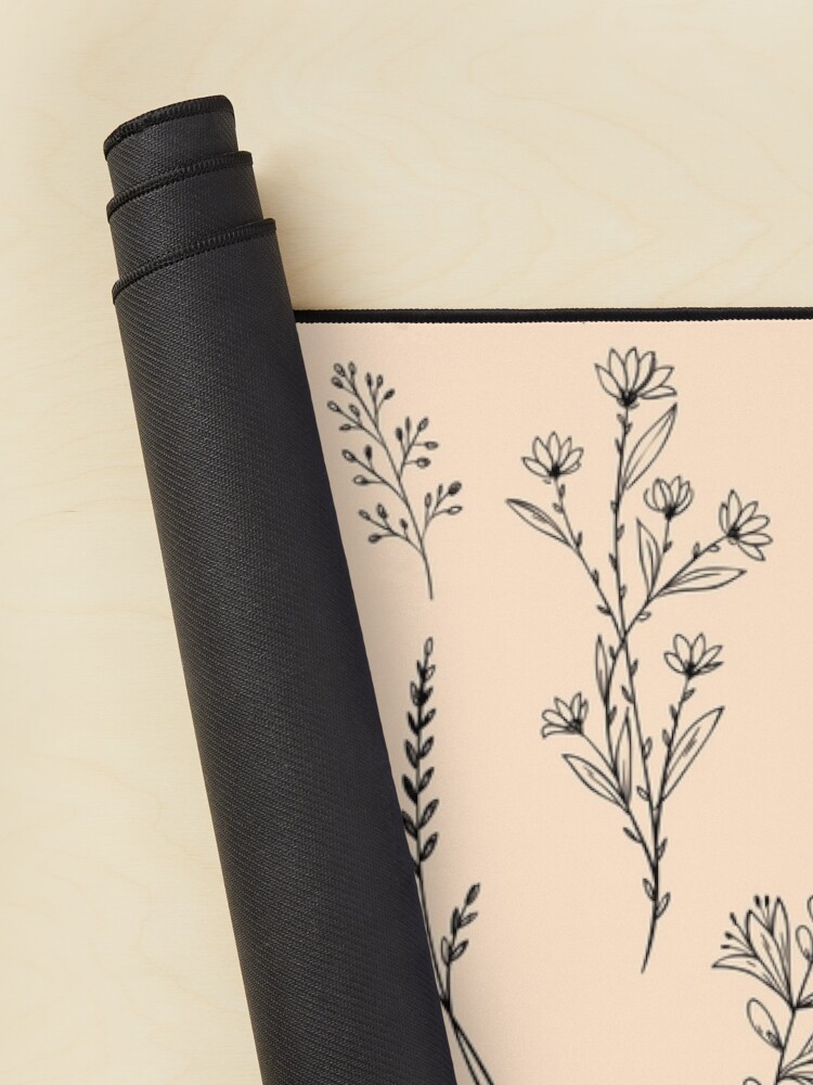 Thumbnail 2 von 5, Mauspad, Handgezeichnete Wildblumenaufkleber designt und verkauft von alexvoss.