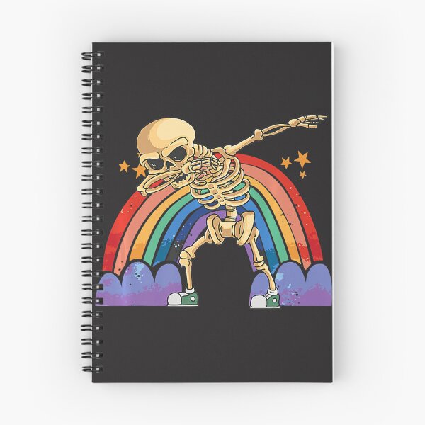 Item preview, Cute Skeleton Dabbing Lazy Halloween Costume Skull Rainbow   designed and sold by okieokeke8.