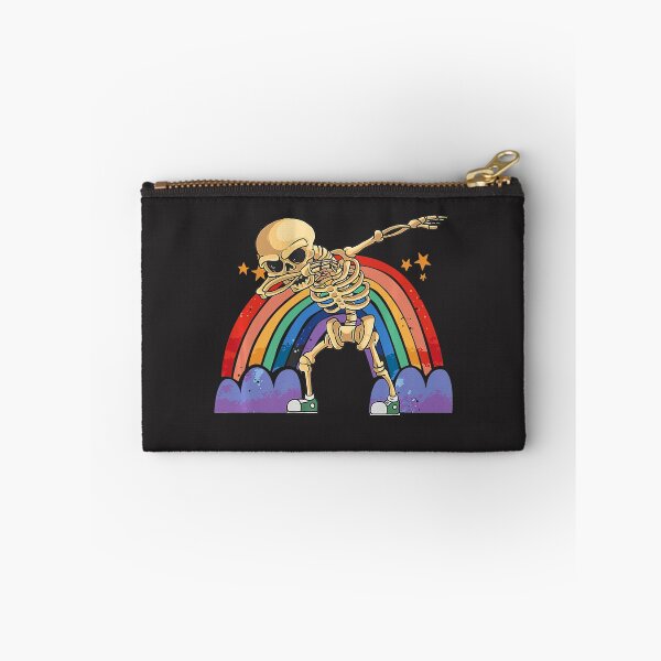 Item preview, Cute Skeleton Dabbing Lazy Halloween Costume Skull Rainbow   designed and sold by okieokeke8.