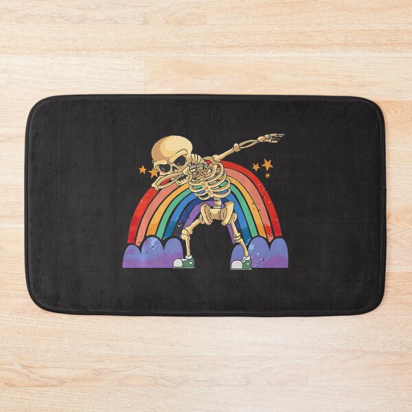 Item preview, Cute Skeleton Dabbing Lazy Halloween Costume Skull Rainbow   designed and sold by okieokeke8.