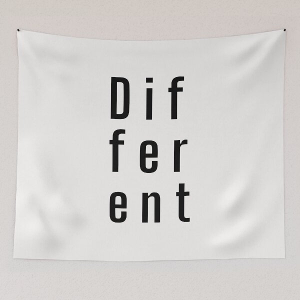 Item preview, Different. Typography. Black Text. Lower case designed and sold by JellyBeenzz.