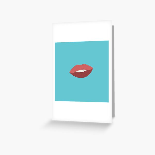 Smoochy Lips-Pink Greeting Card