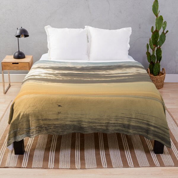 Item preview, Golden Brilliance - Single Cormorant Flight Over Silky Water designed and sold by Georgia Mizuleva.
