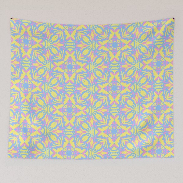 Item preview, Pink Yellow And Blue Pattern Design 2 designed and sold by missmann.