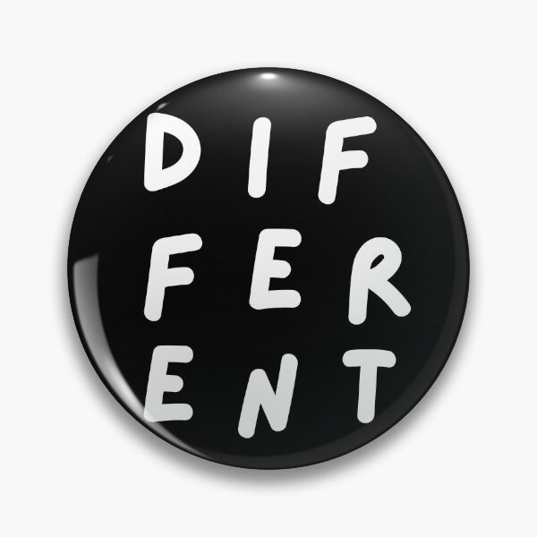Item preview, Different. Typography. Handwritten White Text. Capitals designed and sold by JellyBeenzz.