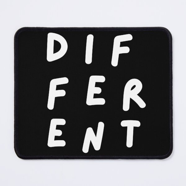 Item preview, Different. Typography. Handwritten White Text. Capitals designed and sold by JellyBeenzz.