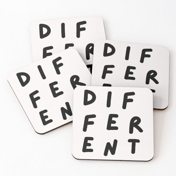 Item preview, Different. Typography. Handwritten Black Text. Capitals designed and sold by JellyBeenzz.