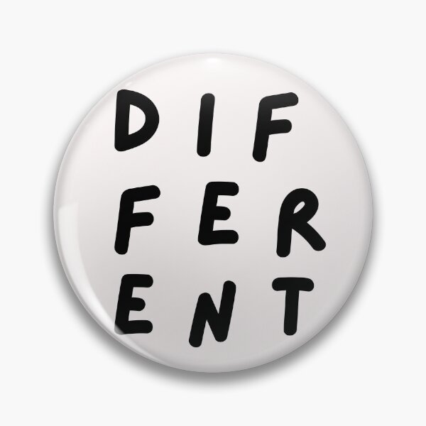 Item preview, Different. Typography. Handwritten Black Text. Capitals designed and sold by JellyBeenzz.