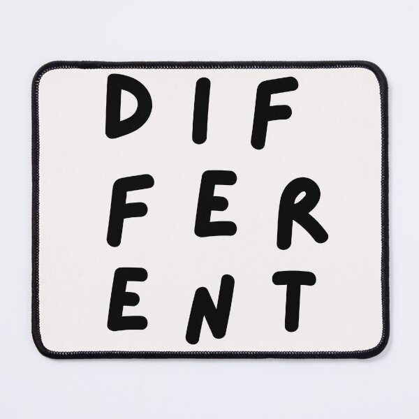 Item preview, Different. Typography. Handwritten Black Text. Capitals designed and sold by JellyBeenzz.