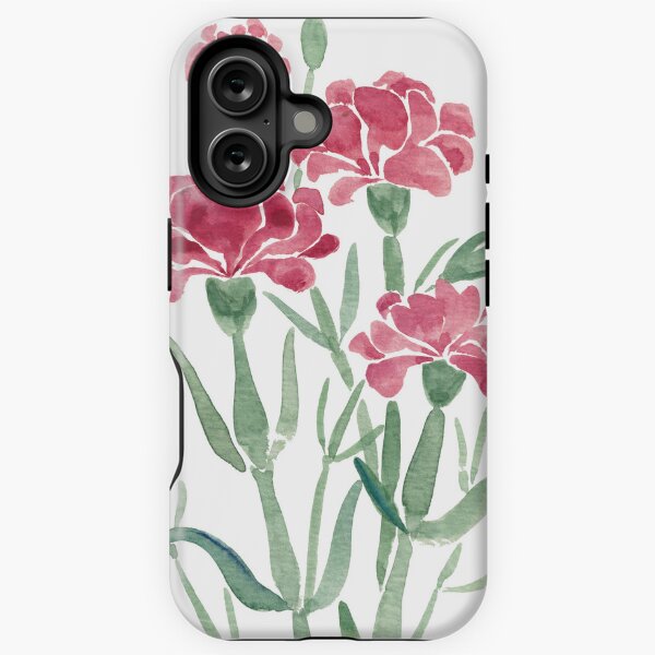 Carnation Watercolour Study iPhone Tough Case