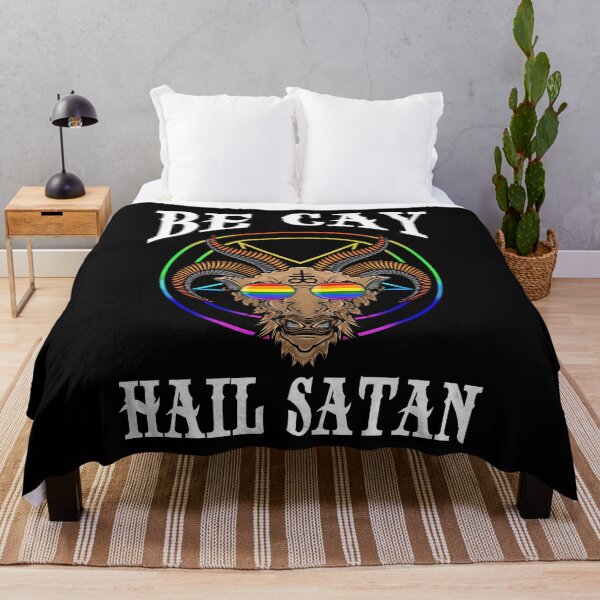 Item preview, Be Gay Hail Satan LGBT Pride Satanism Baphomet Rainbow Sunglasses designed and sold by ChristYoung90.