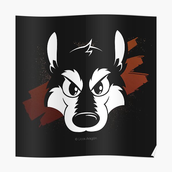 Toon wolf face Poster