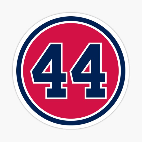 Hank Aaron #44 Jersey Number Sticker for Sale by StickBall