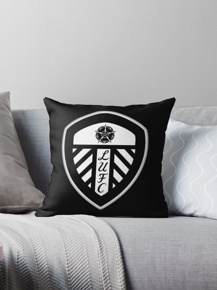 Thumbnail 1 of 4, Pillow, Art White on Black Leeds designed and sold by IndanaHalwah.