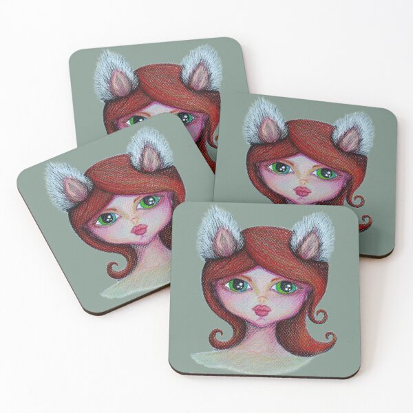 Item preview, Girl with Wolf Ears designed and sold by Nalinne Jones.