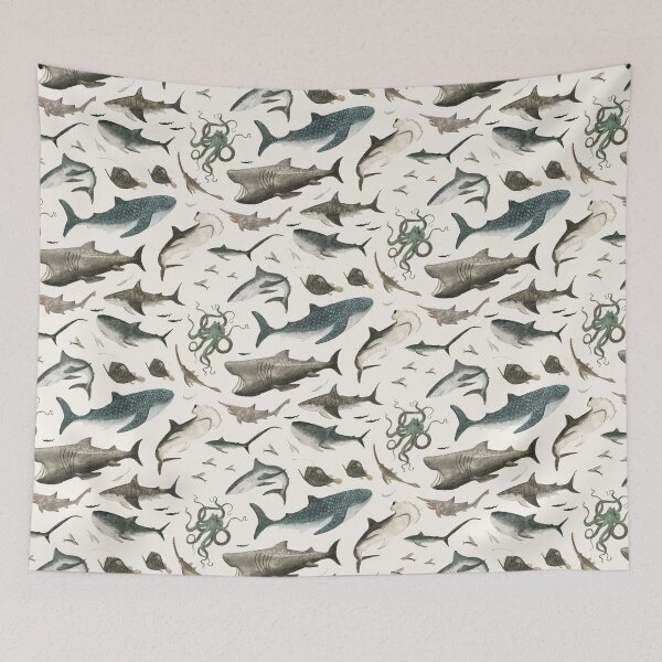 Item preview, Sharks designed and sold by Katherine Quinn Illustration.