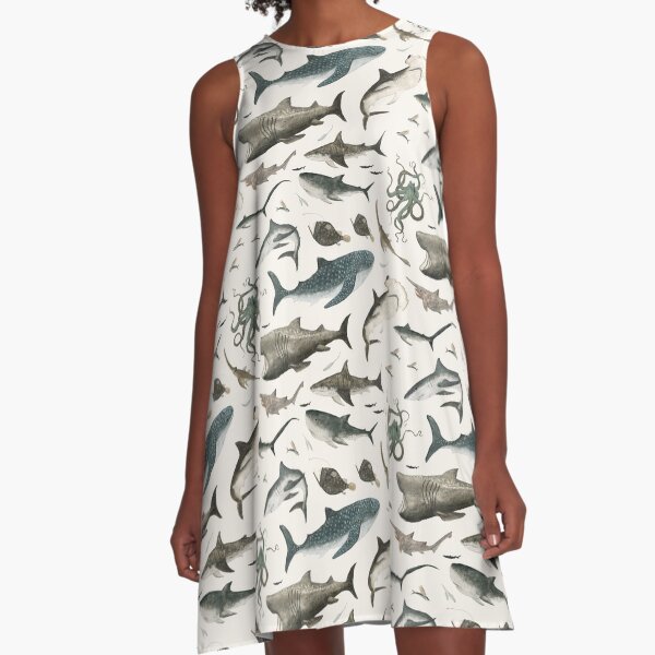 Sharks A-Line Dress