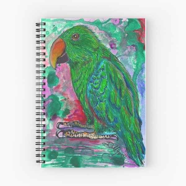 Item preview, Green Eclectus Parrot Watercolor designed and sold by DellaMorteArts.