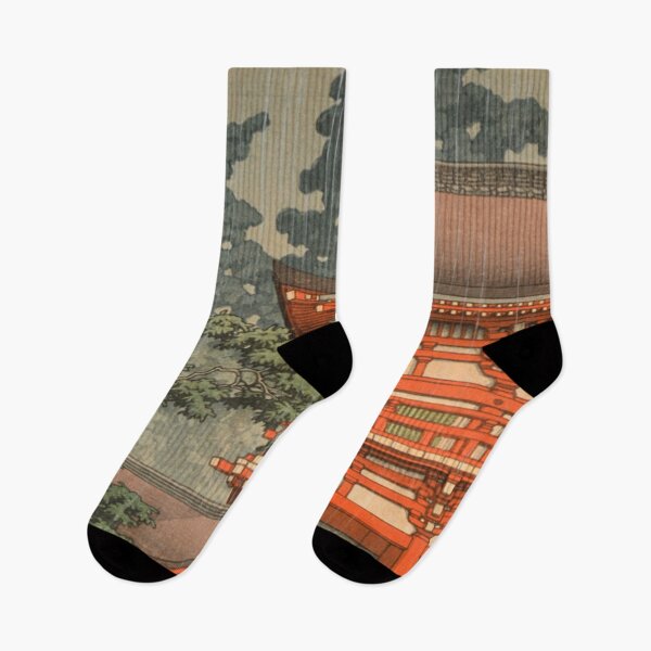 Item preview, Kasuga Shrine in Nara by Kawase Hasui, restored vintage Japanese art designed and sold by FineJapan.