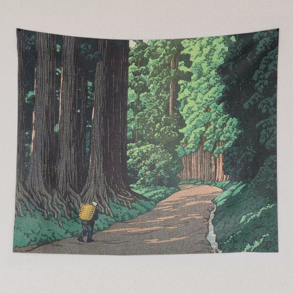 Item preview, Nikko Kaido by Kawase Hasui, restored vintage Japanese art designed and sold by FineJapan.