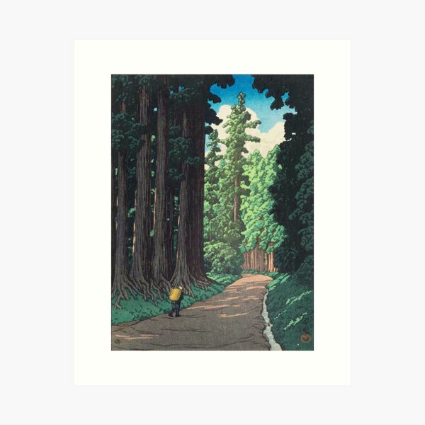 Item preview, Nikko Kaido by Kawase Hasui, restored vintage Japanese art designed and sold by FineJapan.