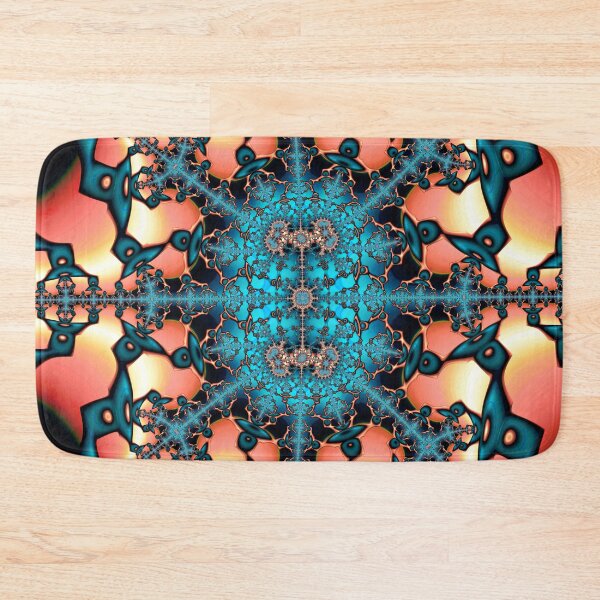 Item preview, Teal and Orange Fractal Sixty designed and sold by Elisabeth Lucas.