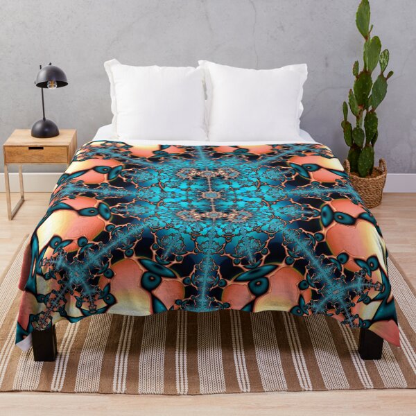 Item preview, Teal and Orange Fractal Sixty designed and sold by Elisabeth Lucas.