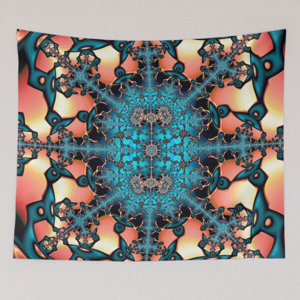Item preview, Teal and Orange Fractal Sixty designed and sold by Elisabeth Lucas.