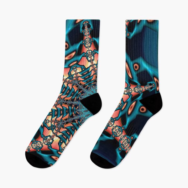 Item preview, Teal and Orange Fractal Sixty Two designed and sold by Elisabeth Lucas.