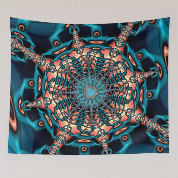 Item preview, Teal and Orange Fractal Sixty Two designed and sold by Elisabeth Lucas.