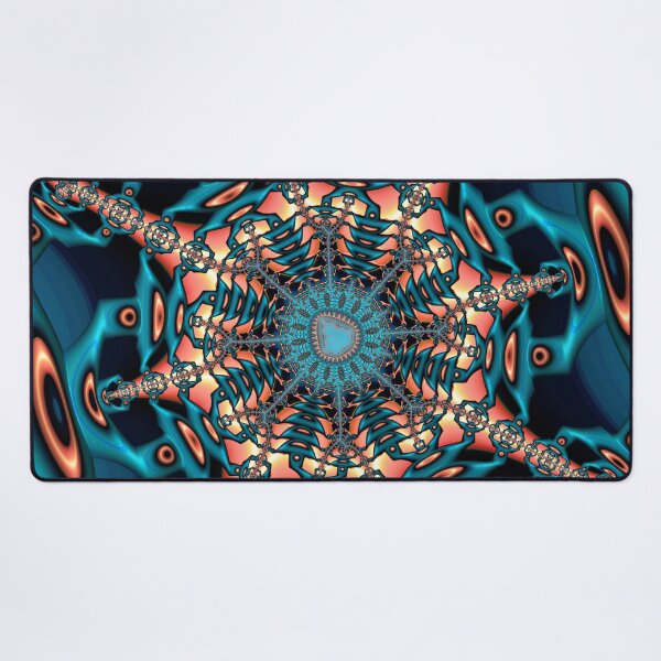 Item preview, Teal and Orange Fractal Sixty Two designed and sold by Elisabeth Lucas.