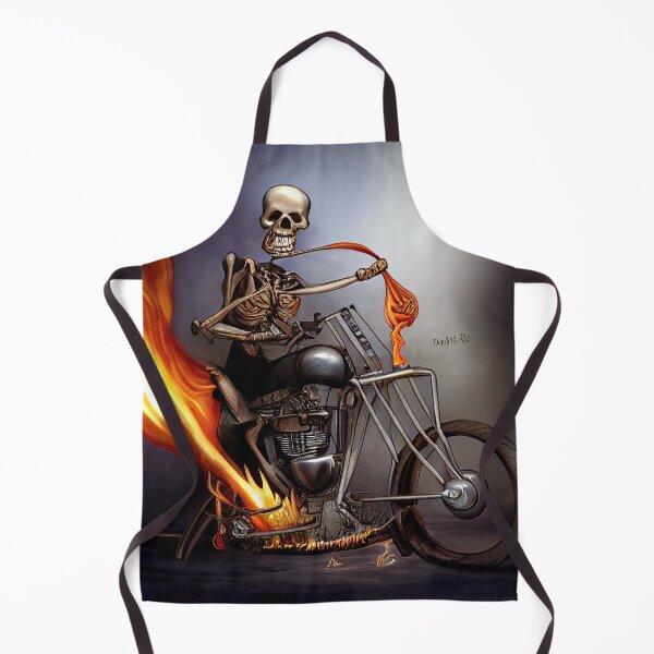 Item preview, Skeleton from hell riding a motorcycle. Image digital creation. designed and sold by mrlongfield.