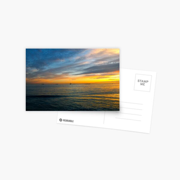 Blue and Gold Postcard