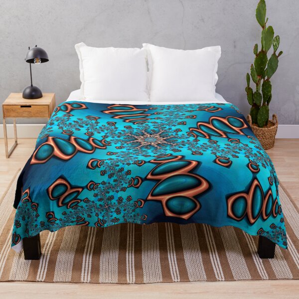 Item preview, Teal and Orange Fractal Two designed and sold by Elisabeth Lucas.