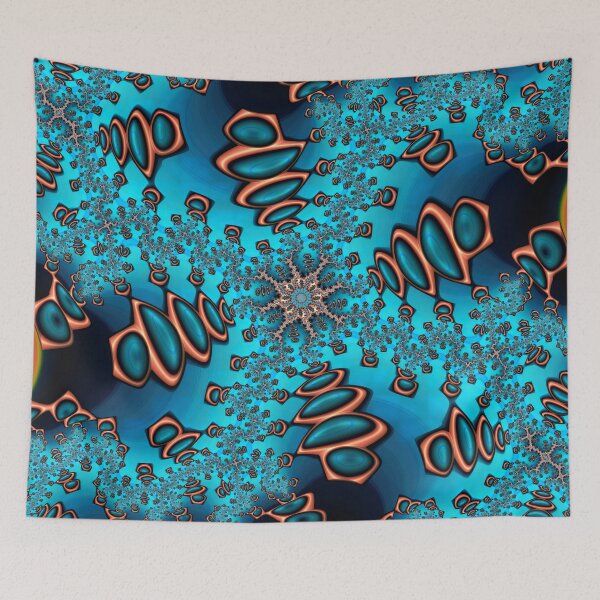 Item preview, Teal and Orange Fractal Two designed and sold by Elisabeth Lucas.