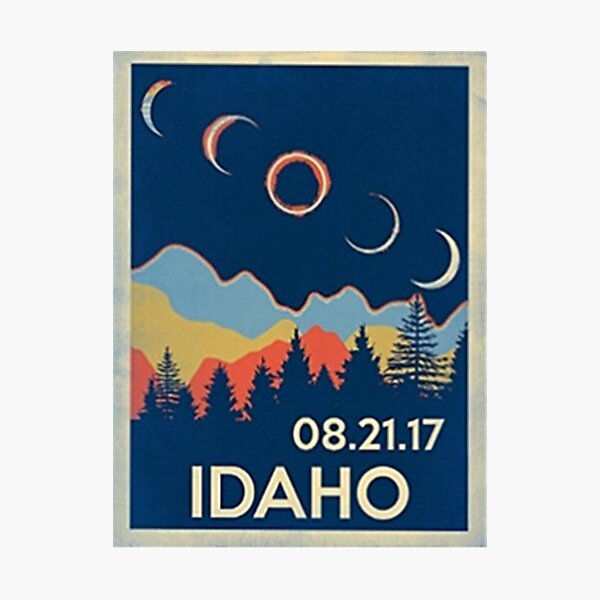 VINTAGE IDAHO SOLAR ECLIPSE 2017 SHIRT Photographic Print