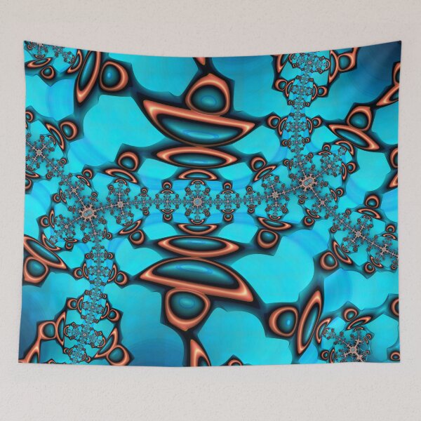 Item preview, Teal and Orange Fractal Twenty Nine designed and sold by Elisabeth Lucas.