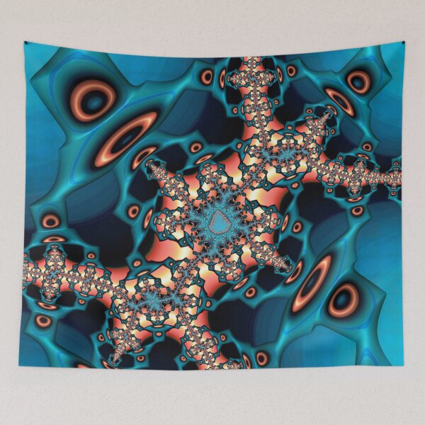 Item preview, Teal and Orange Fractal Thirty Five designed and sold by Elisabeth Lucas.