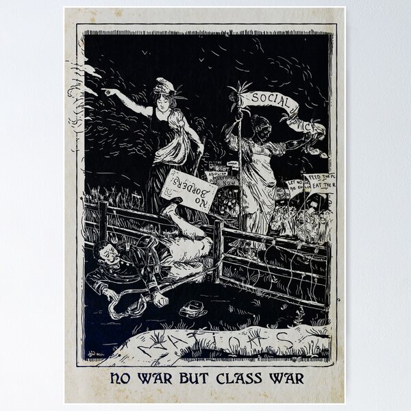 Item preview, No war but class war designed and sold by Loki Propagandart.