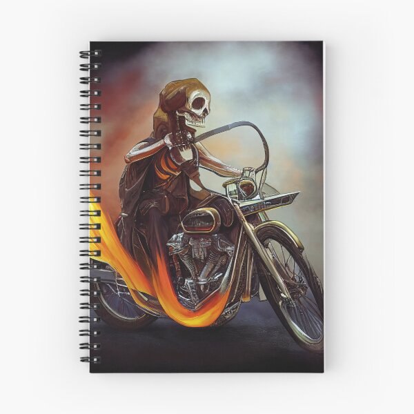 Item preview, Skeleton from hell riding a motorcycle. Image digital creation. designed and sold by mrlongfield.