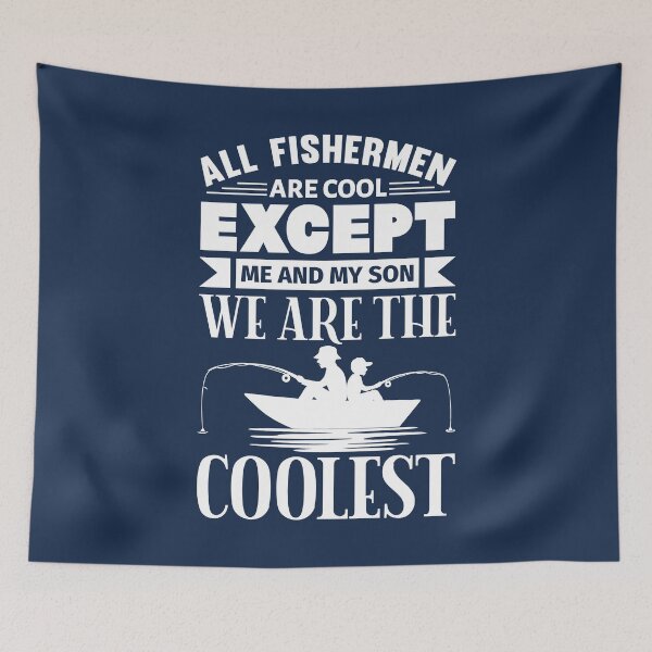 Item preview, All Fishermen Are Cool Except... (White Design) designed and sold by TextAndVectors.