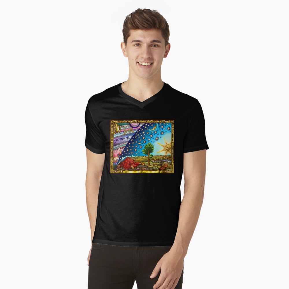 Item preview, V-Neck T-Shirt designed and sold by flatearth1111.